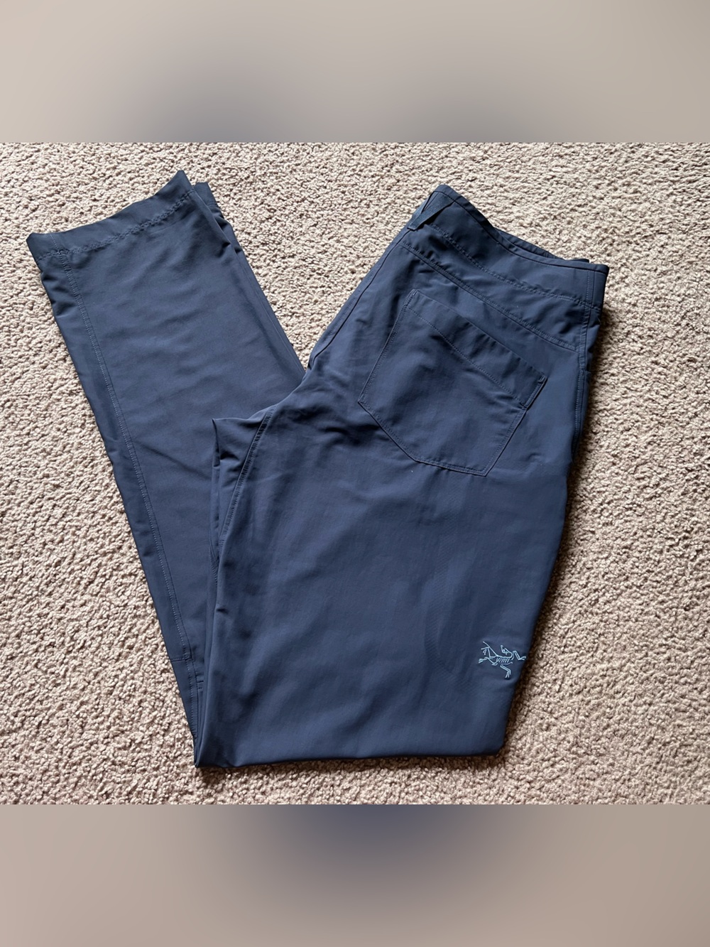 Arc'teryx Creston Pant Men’s Size 34 Tall Long Blue Grey Hiking Lightweight